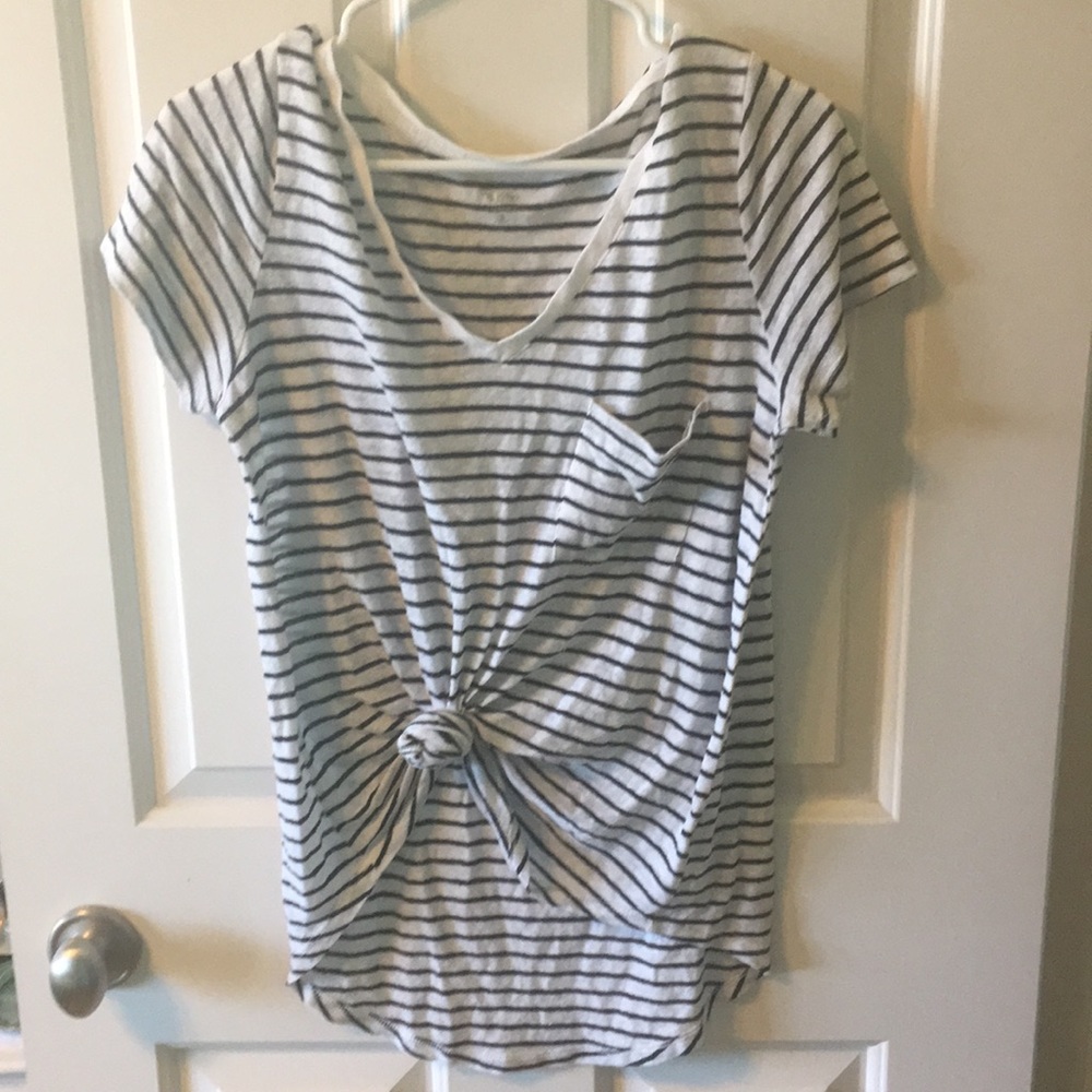 Target Black and White Striped Short Sleeve Tee